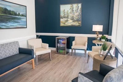inside the waiting room of Spring Hope Family Dentistry in Spring Hope, NC