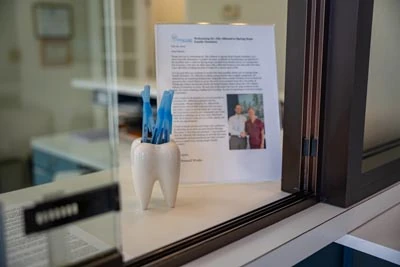 front desk where you check in at Spring Hope Family Dentistry in Spring Hope, NC